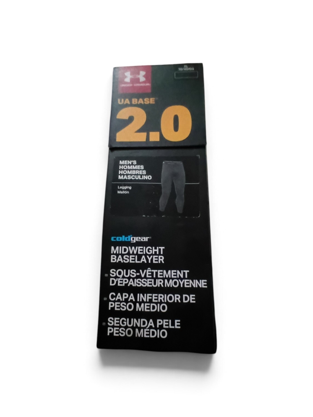 Under Armour Black UA Base 2.0 Midweight Baselayer Leggings